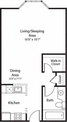 SC w/ Balcony Renovation 3 9-303 floor plan